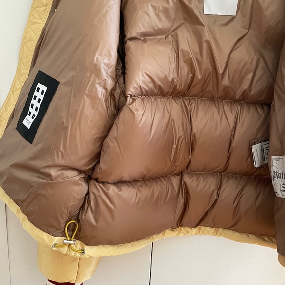 Brand New Moncler x Palm Angels Keon Jacket sz 0 Gold Yellow Metallic - Picture 5 of 14